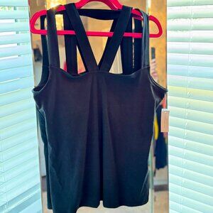 Strappy Black top w/ built in bra